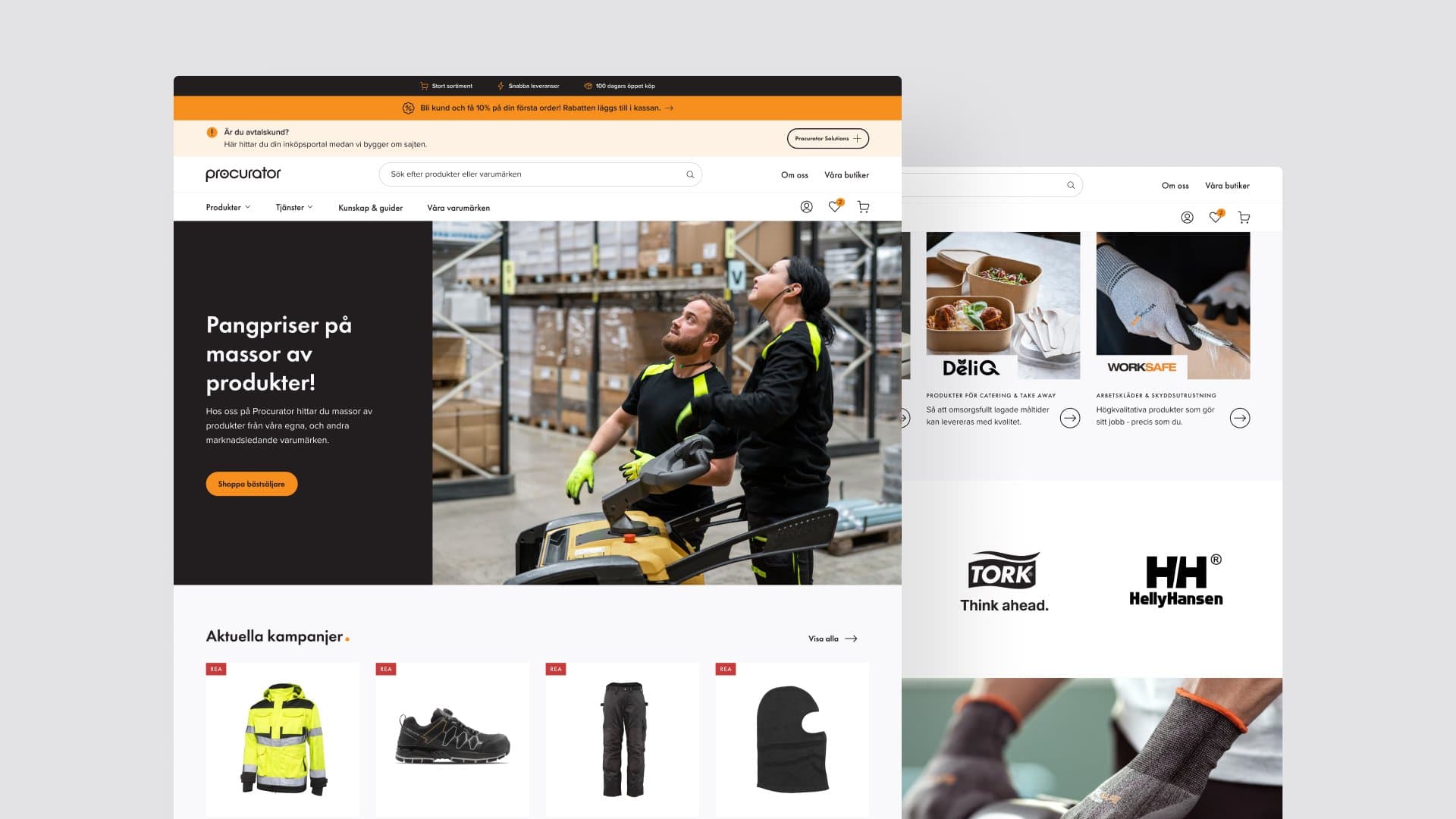 Procurators nya webbshop.