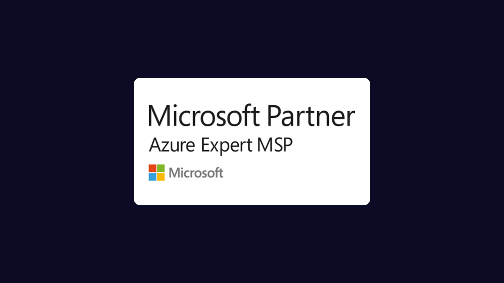 Microsoft Azure expert badge