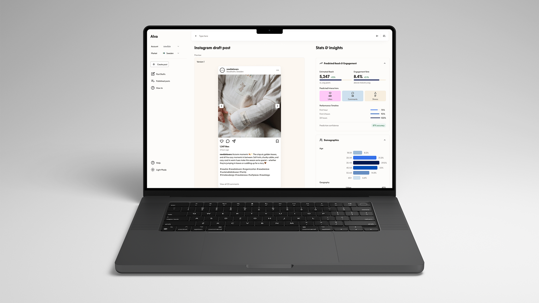 Bilden visar AI-agenten Alva
