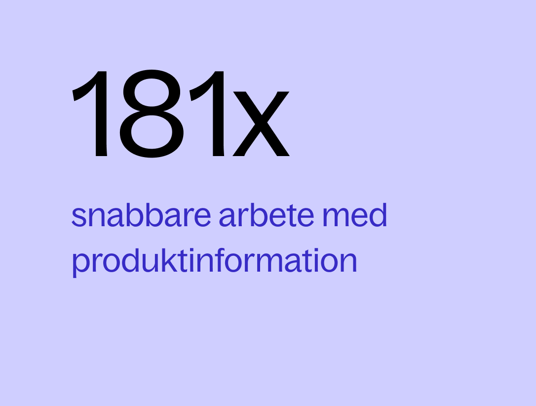 181x snabbare arbete med produktinformation