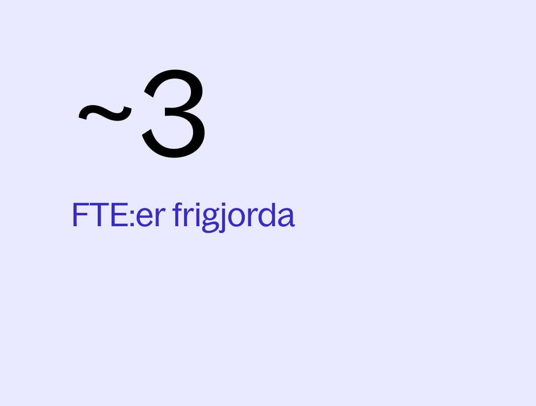 3 x FTE frigjorda